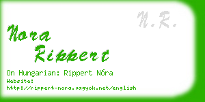 nora rippert business card